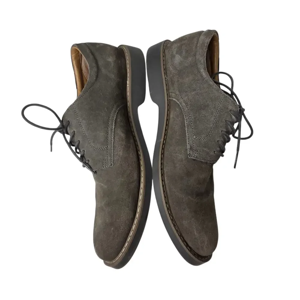 G.H. Bass & Co Mens Pasadena Grey Leather‎ Suede Shoes SZ 8W No Insoles Office